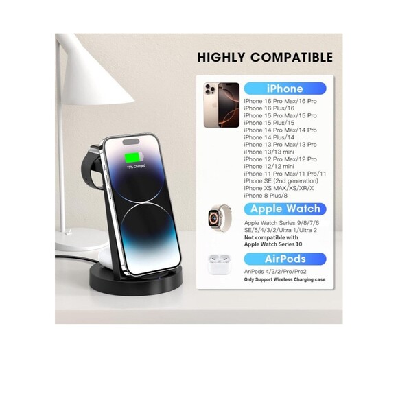 3 in 1 Wireless Charging Station - Picture 5 of 9